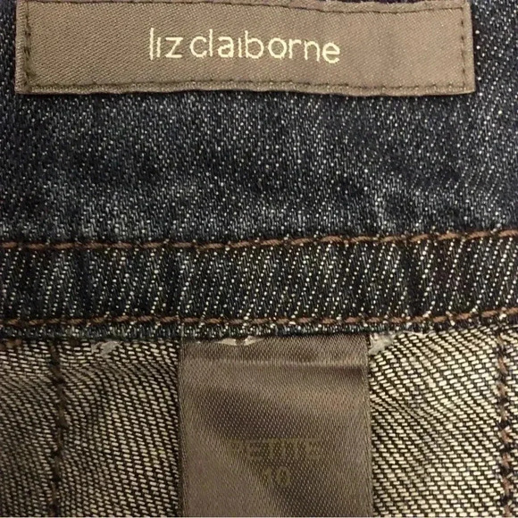 LIZ CLAIBORNE Denim Zip Side Pleated Skirt - Picture 6 of 6